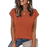 Zeagoo Womens Tops Summer Casual Cap Sleeve Tshirts Shirts Business Dressy Spring Fashion Outfits Trendy Clothes