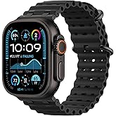 Astorgos Upgraded Ocean Band Compatible with Apple Watch Ultra 3/2/1 49mm, S11/S10 46mm, 9/8/7 45mm, SE3/SE2/SE/6/5/4 44mm, 3/2/1 42mm, Metal Connector Breathable Sport Watch Strap for Men Women