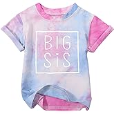 MNLYBABY Big Sister Shirt Toddler Baby Girl Promoted to Big Sister Announcement Tshirt Infant Short Sleeve Clothes