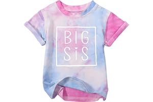 MNLYBABY Big Sister Shirt Toddler Baby Girl Promoted to Big Sister Announcement Tshirt Infant Short Sleeve Clothes