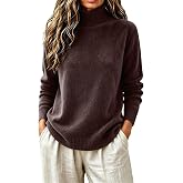 Turtleneck Sweaters for Women Fall Cozy Soft Pullover Turtle Necks Tops | Dressy Casual Warm Knitting Long Sleeve Pullover 2026 Ladies Loose Lightweight Knitted Sweaters Comfort Fall Winter