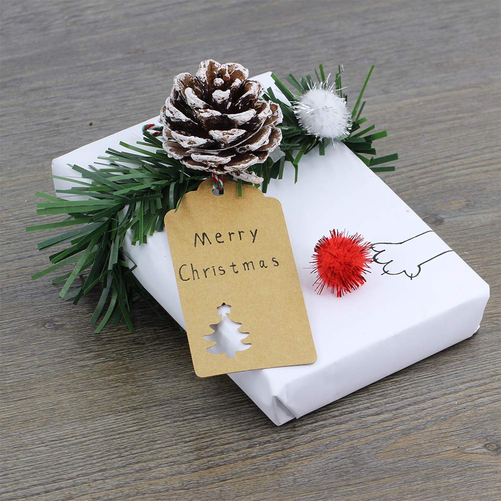 Supla 24 Pcs Artificial Christmas Wired Pine Garland Ties Faux