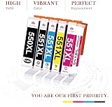 Toner Kingdom PGI-550XL CLI-551XL Ink Cartridge Compatible for Canon PIXMA view 5
