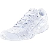 Kaepa Stellarlyte White Cheer Shoes for Girls | Lightweight, Secure Fit System, EVA Sole &amp; Non-Slip Wraparound Outsole, Breathable Air Mesh, Removable Insole
