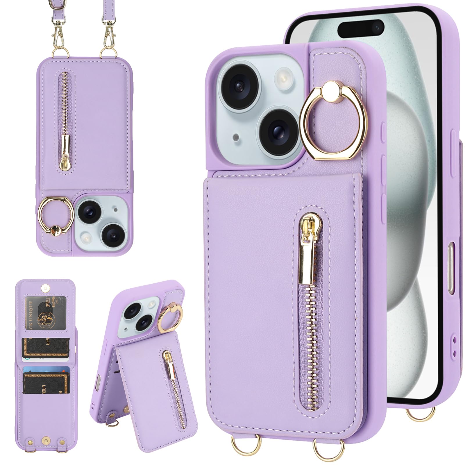 Jcxtrombulous Crossbody Wallet Case for iPhone 11