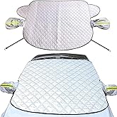 Car Windshield Snow Cover for Ice and Snow 80 * 51 inch Large Winter Frost Guard Thickness Ice Snow Protector Covers with Sid