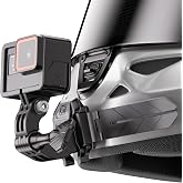 Kewig Universal Motorcycle Helmet Chin Camera Mount, Quick-Release Design | with Bendable Mounting Base &amp; Strong Adhesive Pads, Angle Adjustable, Compatible with GoPro/DJI OSMO/Insta360 Action Camera