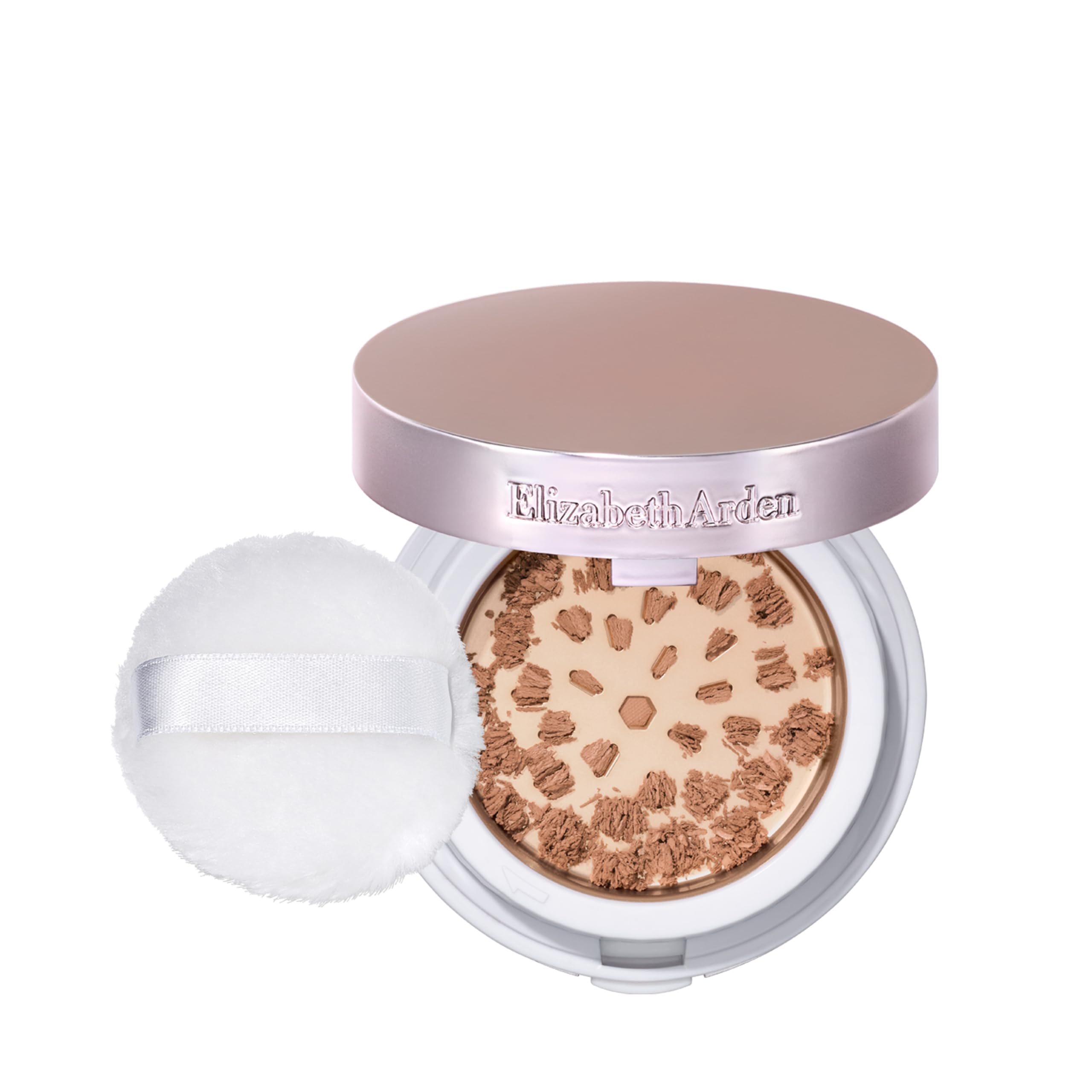 Elizabeth Arden Pure Finish Mineral Powder Foundation in Shade 6, 8.33g, Non-Drying, Skin-Brightening Powder, Sheer to Full Coverage, for Normal to Oily Skin