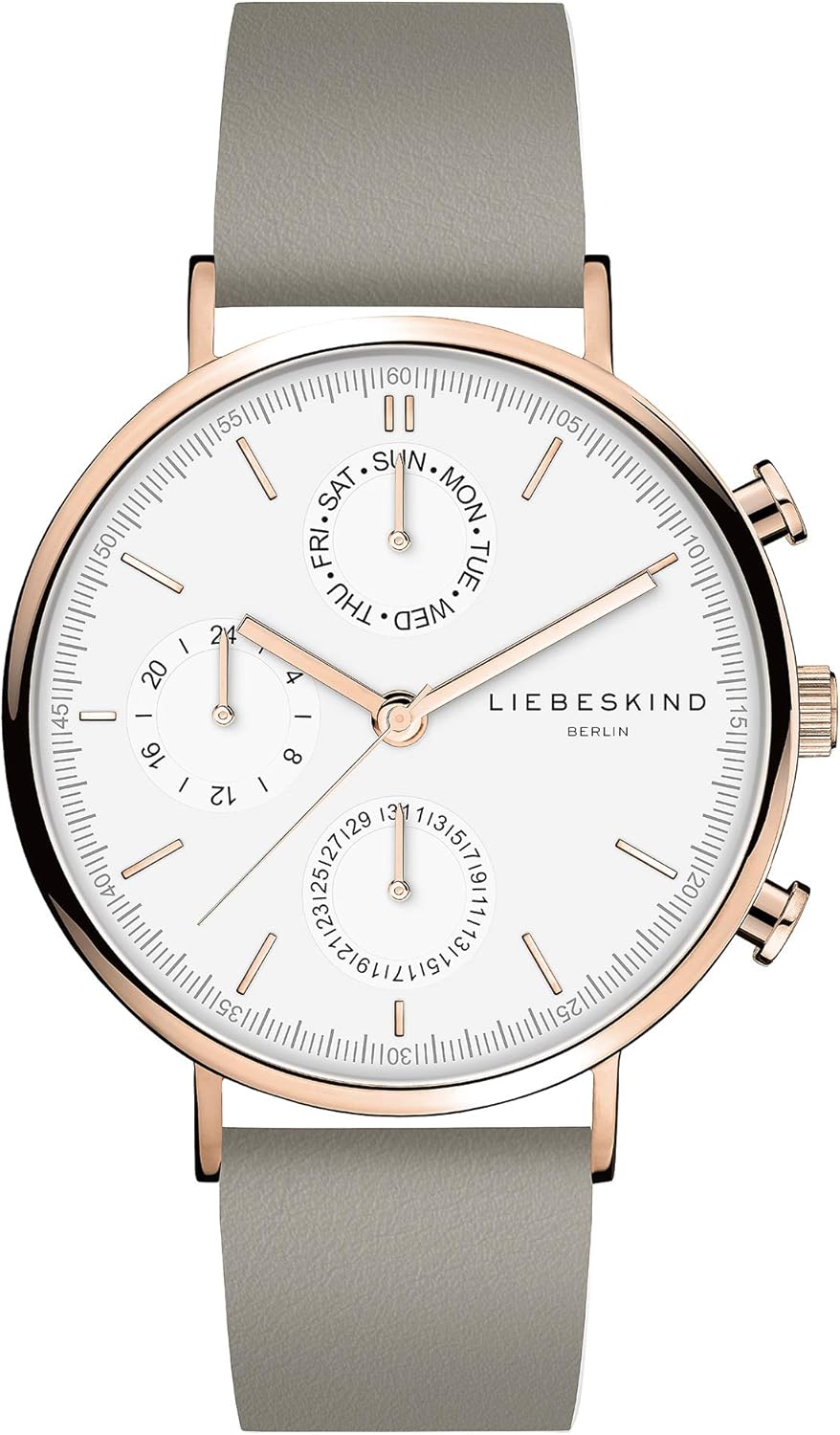 Liebeskind Berlin Women's Multi dial Quartz Watch LT-0196-LM, Rose Gold Grey, 38 mm