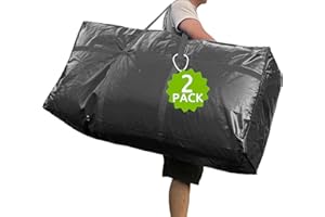 MKOKYD 66 Gallon Extra Large Storage Bags, Huge Moving Bags Heavy Duty with Zipper and Stronger Handles, Big Foldable Duffle Bag for Travel - Storage Totes Moving Boxes for College, Christmas Tree, Bedding