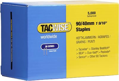 Tacwise 0311 90/40mm galvanised narrow crown staples pack 5000