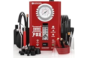 AUTTOPS Smoke Machine Automotive with Flow Meter & Pressure Gauge, F03 EVAP Smoke Leak Detector Tester for Car & All 12V DC Vehicles in Vacuum - Fuel Diagnostic Pipe System, Built-in Air Pump (Oil Excluded)