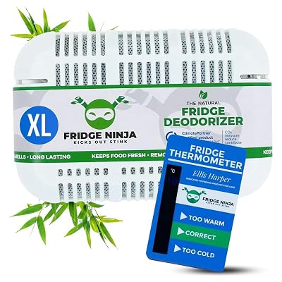 XL Pack of Refrigerator Deodorizer Odor Eliminator – Better than Baking Soda - Refrigerator and Fridge Smell Eliminator – Freezer Deodorizer Odor Eliminator for Refrigerators, Coolers, and Lunch Boxes