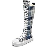 OPOEE Kids high Tops Boys and Girls High Top Children's Canvas Shoes Fashion Street Dance White Campus Shoe Outdoor Leisure Sneakers Shoes Knee high Shoes for Girls