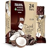 NuGo Dark, Coconut, 10g Vegan Protein Bar, Gluten Free, 24 Count