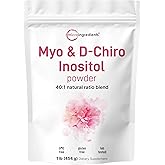Micro Ingredients Myo-Inositol & D-Chiro Inositol Powder, 1lb (221 Servings) | 40:1 Ideal Ratio Inositol Supplement for Women | Supports Hormonal Balance & Ovarian Health | Non-GMO, Vegan, Filler-Free
