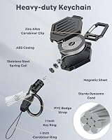 Uniclife Heavy Duty Retractable Keychain with Magnetic Closure 0.45kg view 4