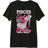 Pisces Girl Stepping Into My Birthday Like A Boss Premium Tri-Blend T-Shirt