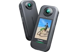AKASO 360 Weatherproof 360° Action Camera - 5.7K 360 Video with 1/2" 48MP Sensors, 72MP 360 Photo, 360-SuperSmooth, 2.29" Touchscreen, Invisible Selfie Stick Effect, 360° Horizon Lock, AI Tracking