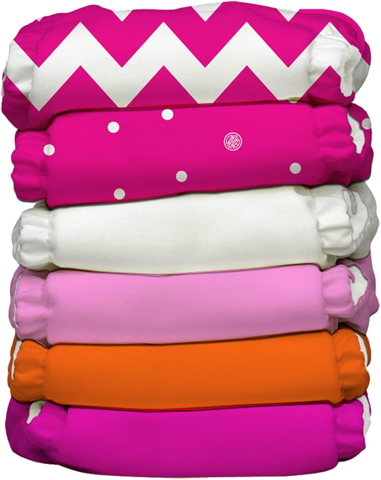 Charlie Banana 6 Piece Diapers with 12 Inserts Hybrid AIO, Tutti Gucci