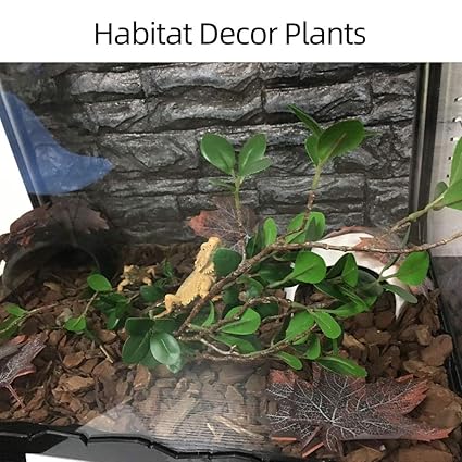 Festnight Habitat Decor Plants Plastic Terrarium Plant Leaves