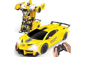 JMOROCR Transform Remote Control Car Toys for Boys 4-7,Cool RC Cars with Dual-Color Lights,360°Rotation,One-Click Deformation,Toys for 3 4 5 6 7 8 9 10 11 12 Year Old Boys