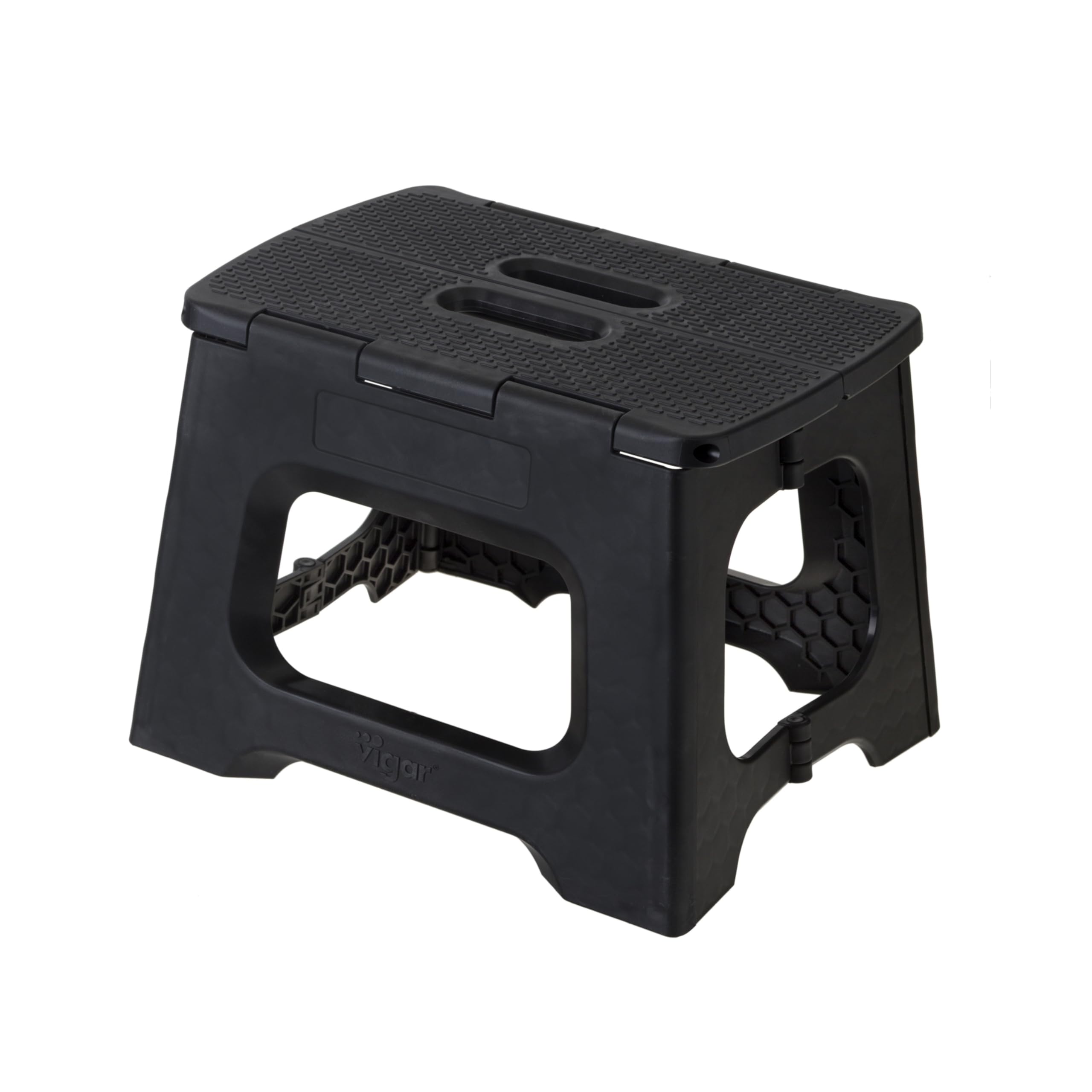Photo 1 of Vigar Compact Step Stool Foldable, 9-inch Step Stools for Adults up to 330 Pound, Lightweight Stool, Non-Slip Folding Step Stool, Black