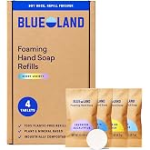 BLUELAND Foaming Hand Soap Refill Tablets, 4-Pack, Variety Scents | 100% Plastic-Free Tablet, Plant &amp; Mineral-Based, Hypoallergenic, EPA Safer Choice, Safe for Sensitive Skin