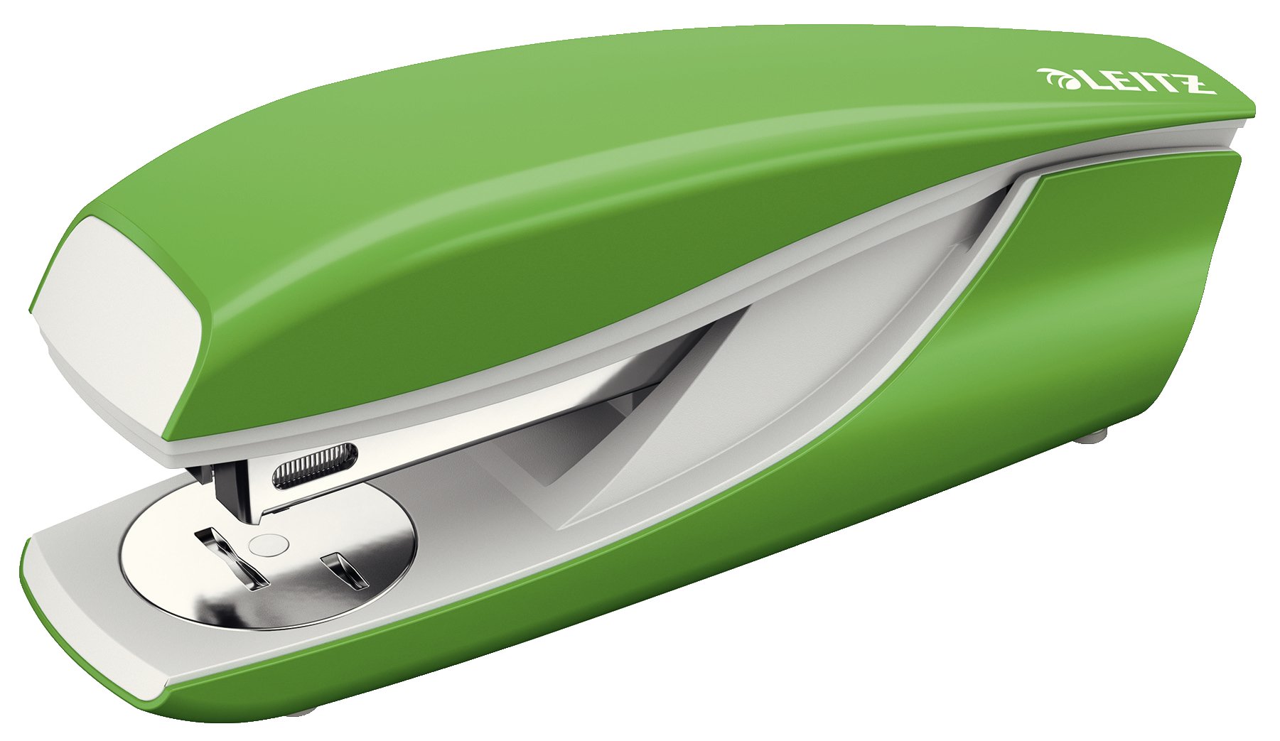 Leitz Office Stapler for 30 Sheets (80 g/m2 paper), Metal Stapler with Plastic Elements, 200 x 24/6 and 26/6 Staples, NeXXt Series, Green, 55020050