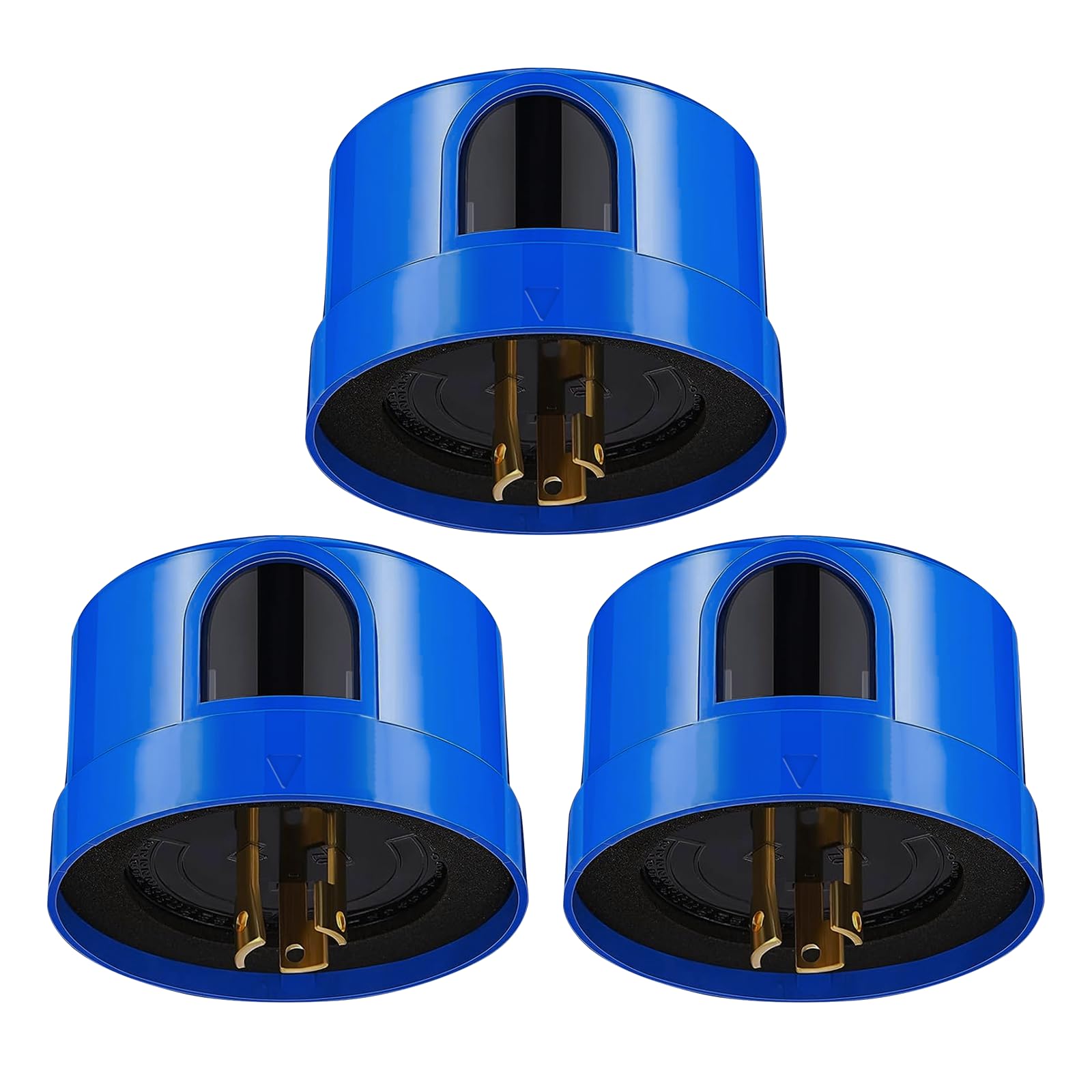 Photo 1 of AIKVSXER Photocell Sensor Auto On Off Dusk to Dawn Light Control Switch Photocell Twist Lock for Outdoor Lighting IP66 Waterproof, 3 Pack