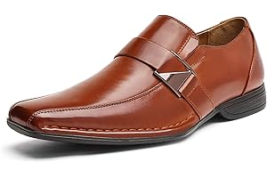 Bruno Marc Men's Dress Shoes Formal Square Toe Slip On Loafers Leather Shoes