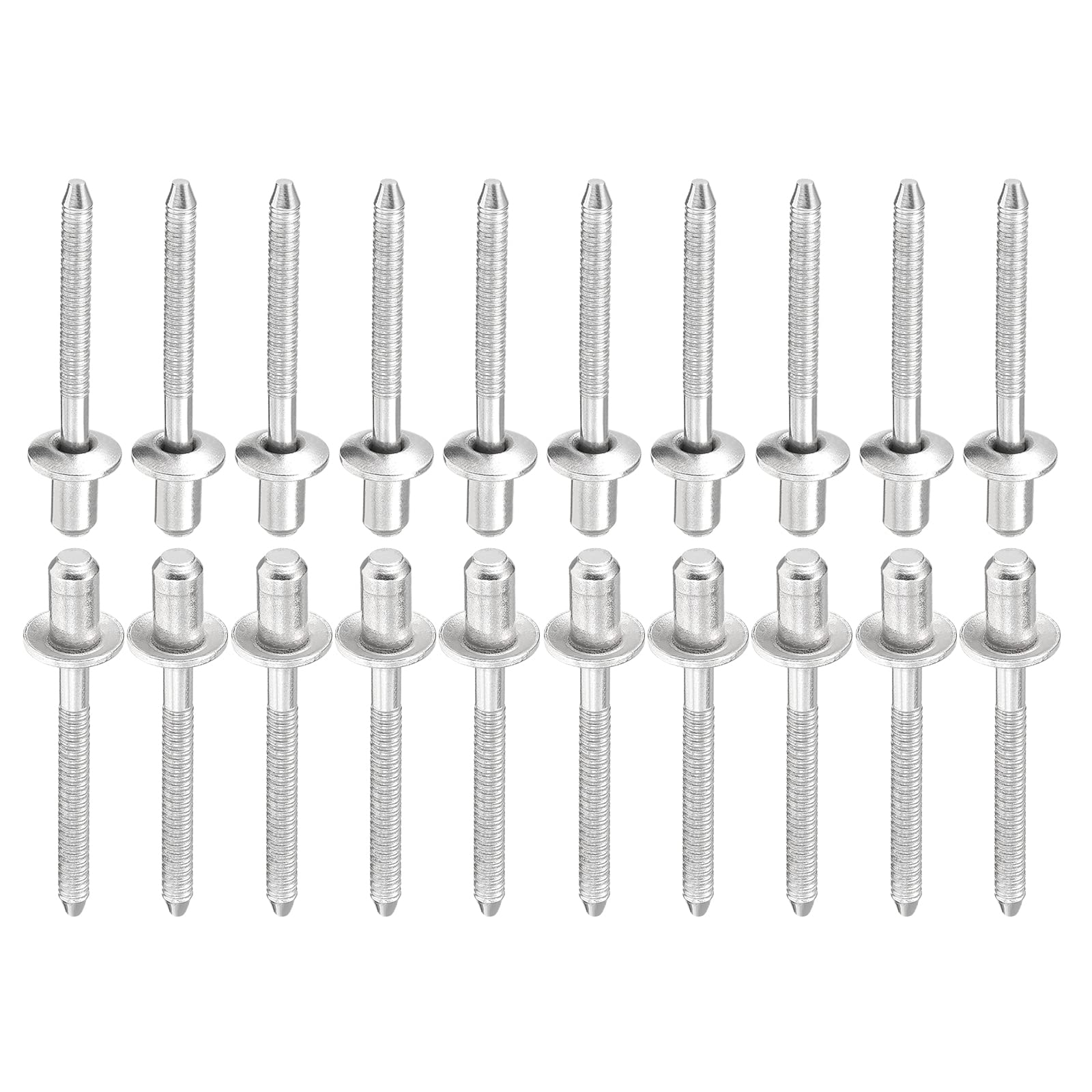 DTGN 4.8mm x 8mm (DXL) Blind Rivets - 50Pack - Good for Machinery Joining - 304 Stainless Steel Dome Closed End Rivet