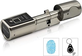 SOREX FLEX - Türschloss biometrisch mit deutschem Support! Türöffner mit Fingerabdruck und RFID Zylinder inkl. VARTA Batterien | Keine Schlüssel nötig | Keyless Smart Lock | elektronisches Schloss