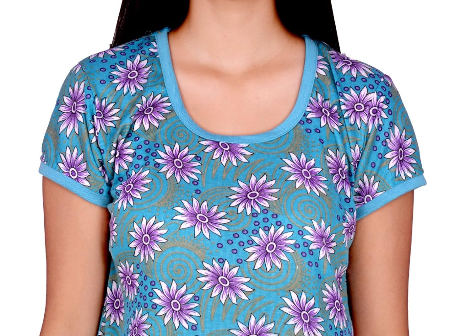 kanika women cotton top & payjama set-blue