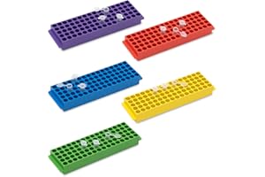 CryoKing 5PCS Microcentrifuge Tube Rack, Vial Racks with 80 Wells, Φ11.4mm Single Panel Centrifugal Pipe Holder for Lab Scientific, Sample Storage (Assorted Colors)