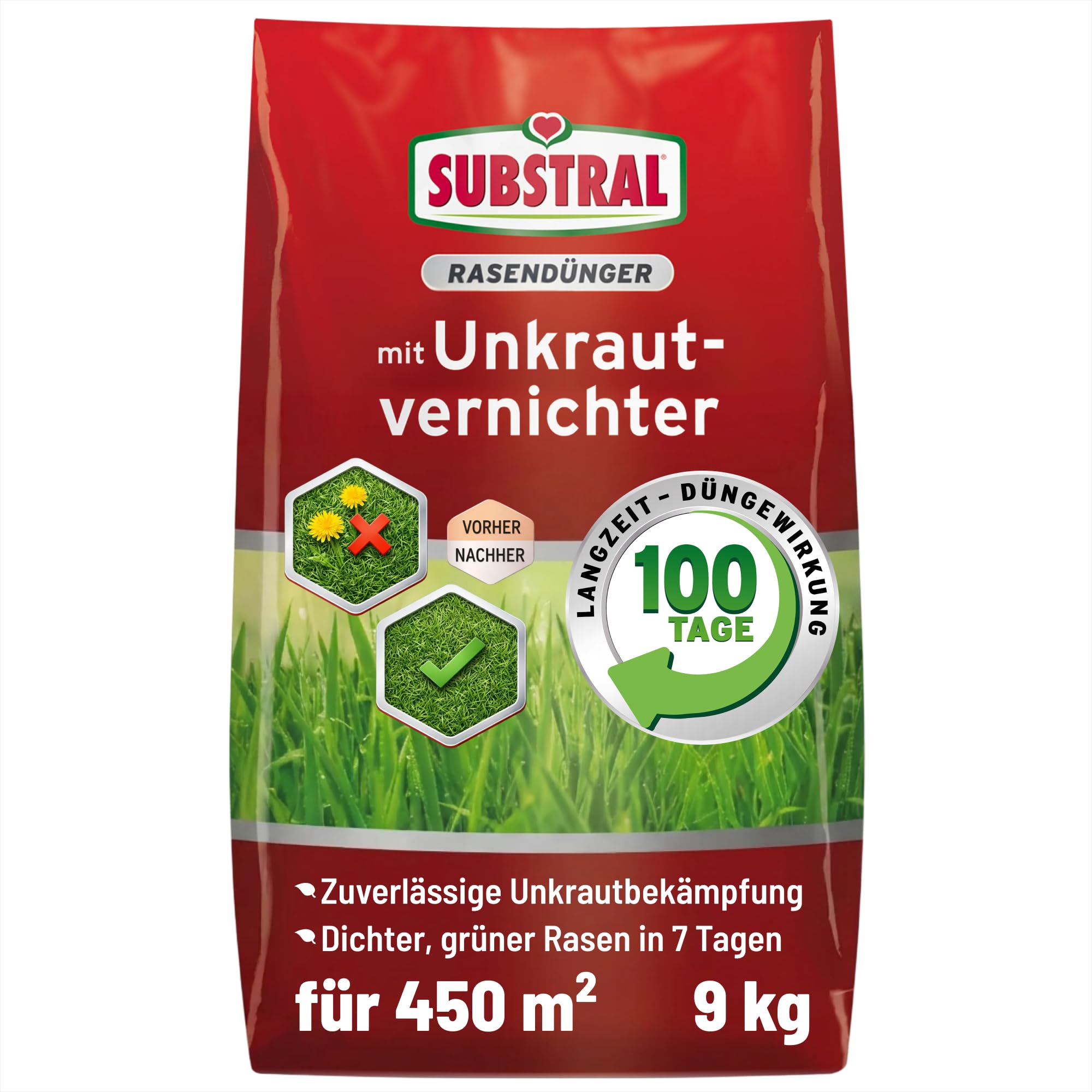 Substral 8217 Lawn Fertilizer with Weed Killer 450 m²/ 9 kg