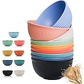 Cereal Bowls, 9 PCS Soup Bowls Wheat Straw Fiber Unbreakable Lightweight Bowls (9 PCS, 24 OZ) (Multicolor),Wheat Straw Bowls,
