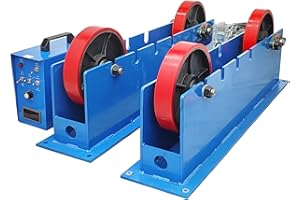 LGXEnzhuo 2200LB Welding Turning Rolls Linkage Roller, Adjustable Diameter 2"-59", PU Wheels, 110V 125W Professional Welding 