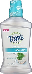 Tom's of Maine, Alcohol Free Sea Salt Natural Mouthwash - Refreshing Mint, 16 Ounce