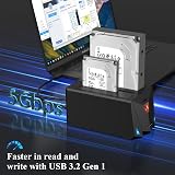FIDECO USB 3.2 Gen 1 Dual Bay 2.5/3.5 inch SATA HDD SSD Docking Station Offline view 2