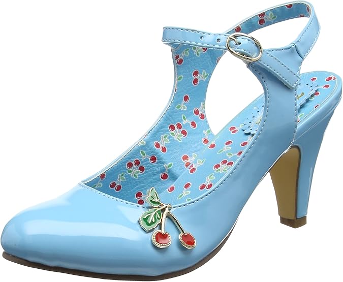 Joe Browns Women's Cherry Baby Patent Shoes ClosedToe Pumps, Blue (a