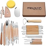 Meuxan 30PCS Pottery Tools Clay Sculpting Tool Set