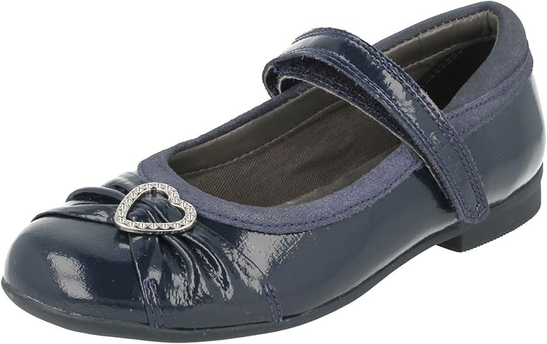 clarks navy girls shoes