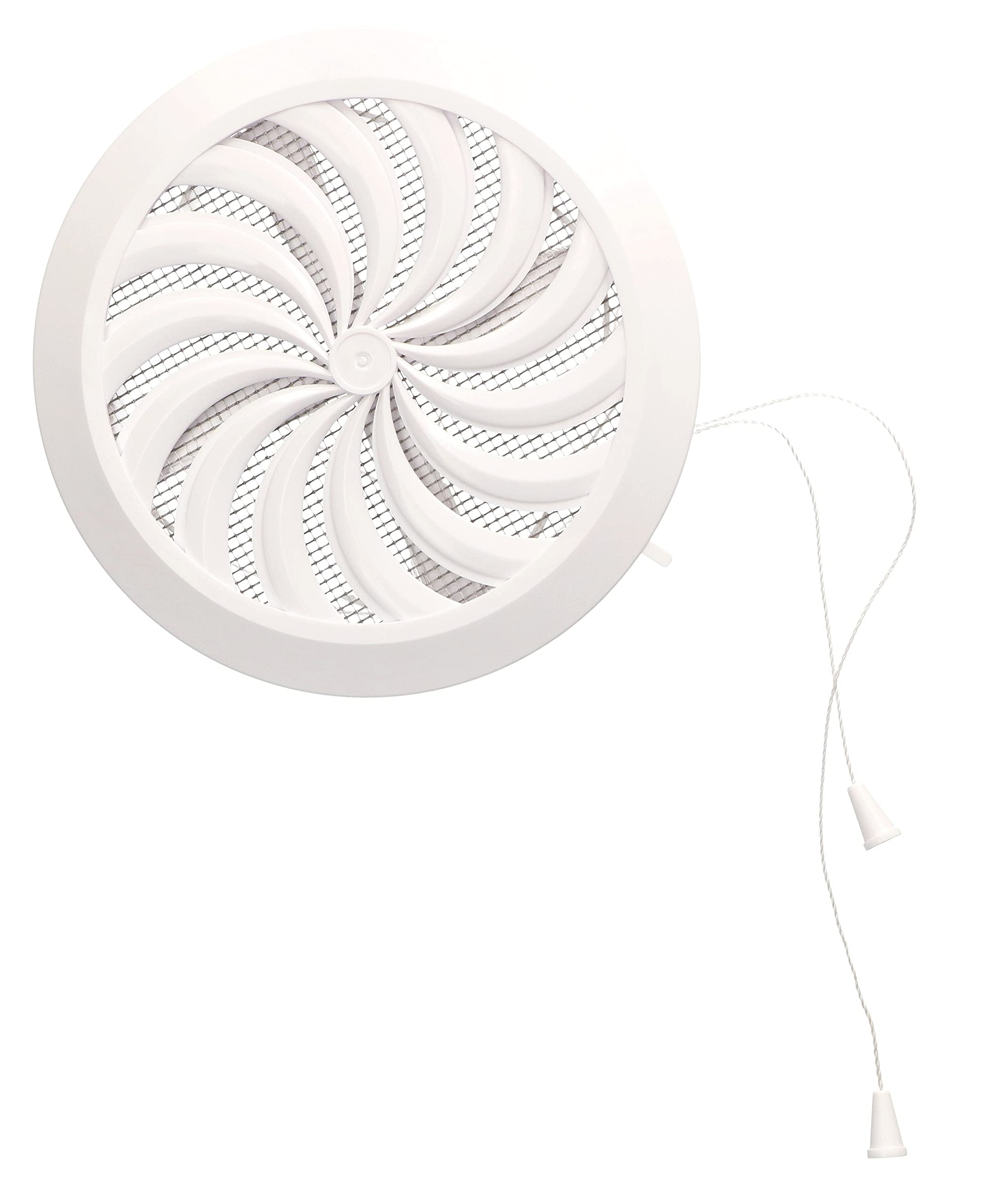 KOTARBAU® 100-150 mm Ventilation Grille Adjustable Lockable with Insect Protection Round White
