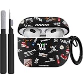 Gedicht Compatible with Protective Cases Apple Airpods 3rd Generation Case Sports Basketball Football Shoe,TPU Soft Cover Rugged for Airpods 3 Case with Keychain for Women Men