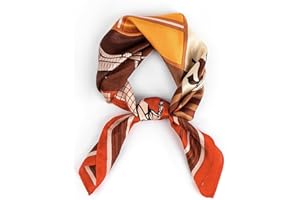 Ausolphia Mulberry Silk Scarfs Small Square Scarfs for Women 21" x 21" Lightweight Square Satin Head Scarf