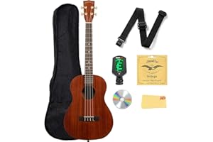 Kala MK-B Makala Baritone Ukulele Bundle with Gig Bag, Austin Bazaar Instructional DVD, Clip-On Tuner, and Polishing Cloth