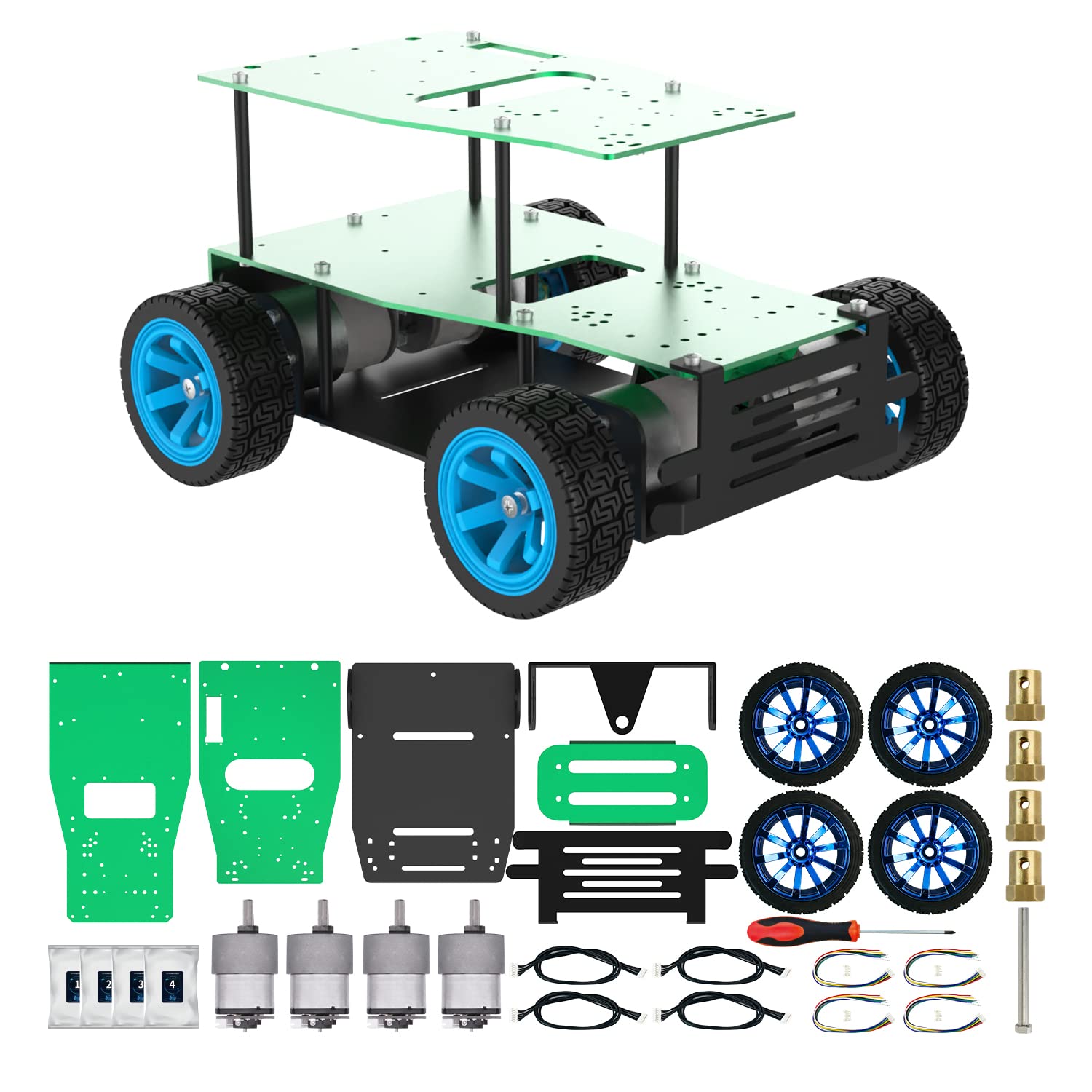 Mua Yahboom Robot Metal Kits Suspension 4WD Frame with 12V 520 DC ...