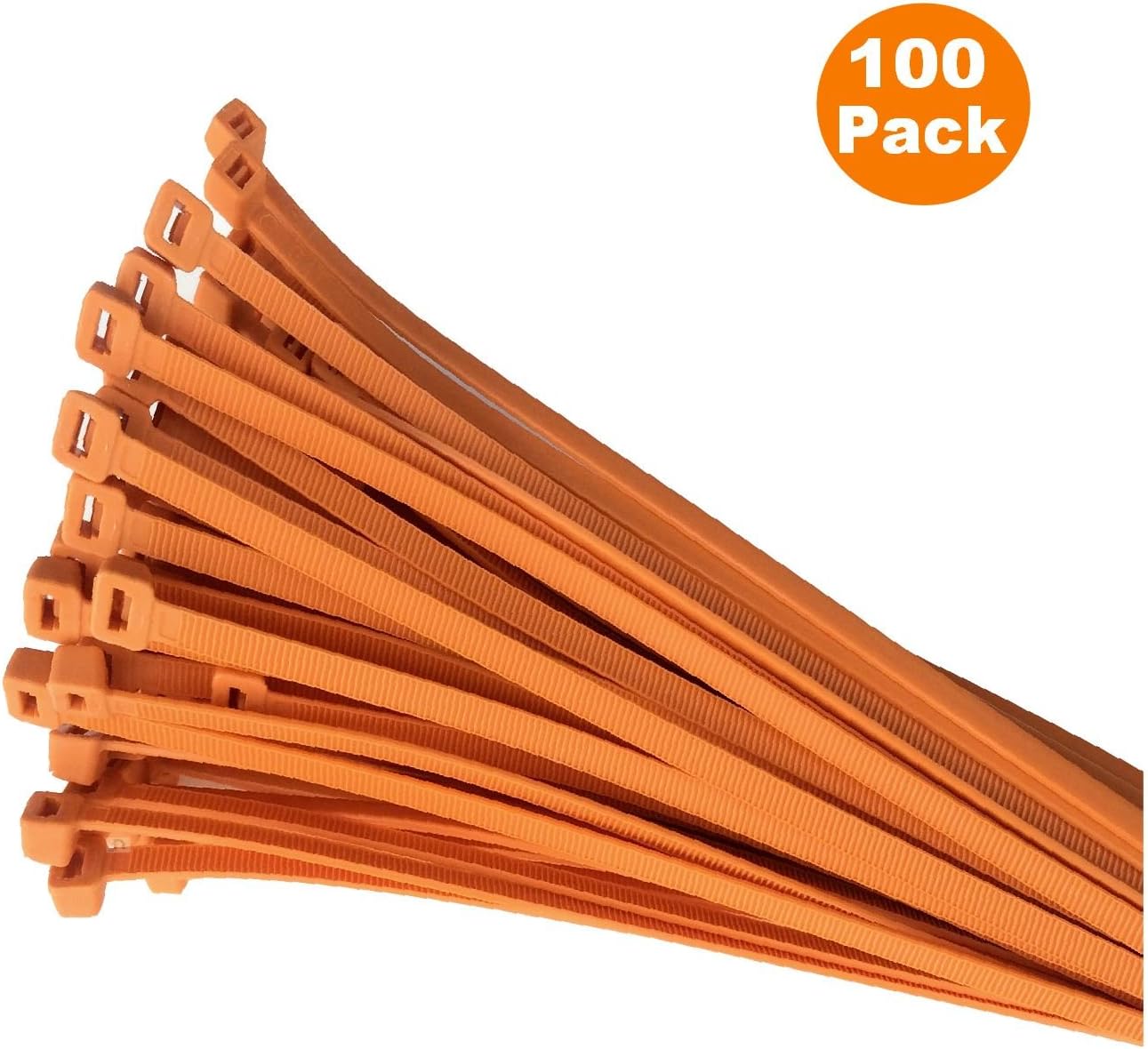 100 x Orange Nylon Cable Ties 100 x 2.5mm / Extra Strong