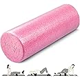 Yes4All High Density Foam Roller for Back, Variety of Sizes & Colors for Yoga, Pilates - Fuschia Rose - 18 Inches